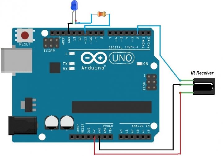 circuit diagram of ir remote controlled lamp