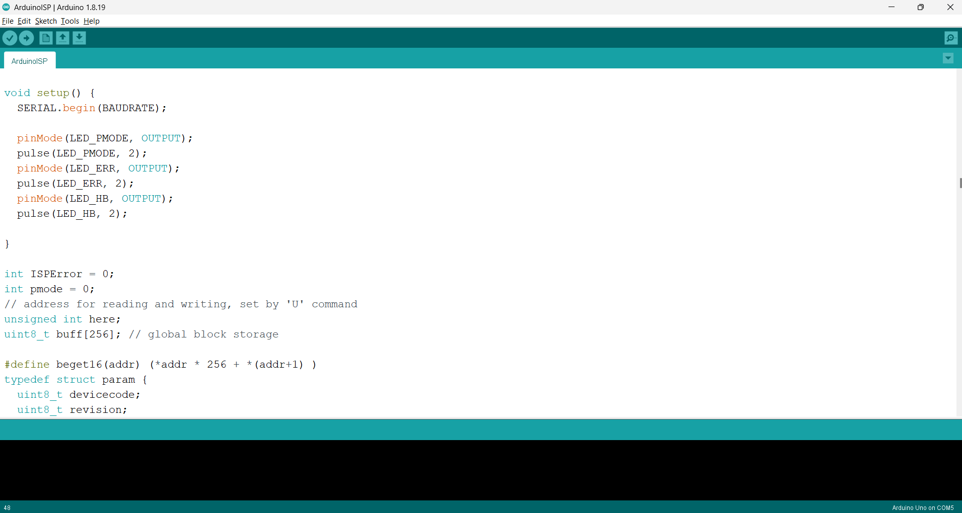 Arduino-Bootloader-Arduino-as-ISP-Programmer-Example-Program-View 