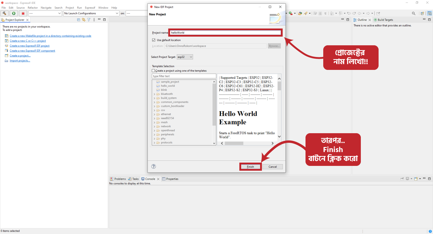 espressif-ide-new-projects