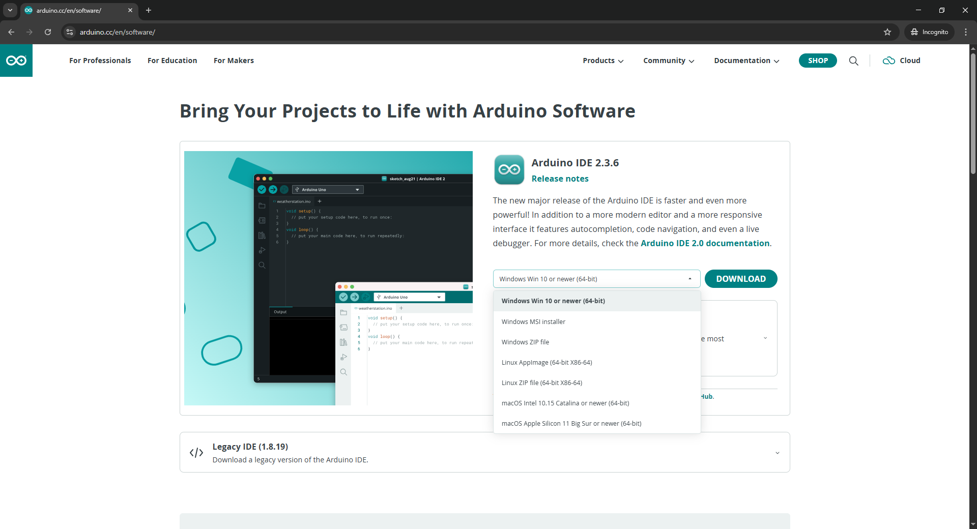 arduino-for-windows-os