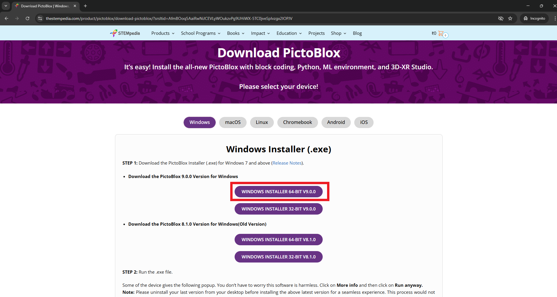 2-download-pictoBlox-windows-64bit