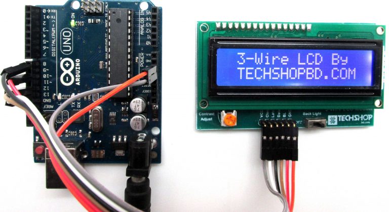 3 wire lcd with arduino
