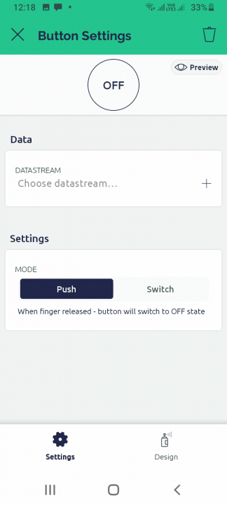 রিলে নিয়ন্ত্রণ এর জন্য Blynk IoT App- Widget box button settings