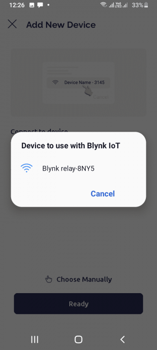 রিলে নিয়ন্ত্রণ এর জন্য Blynk IoT App - wifi network sellection