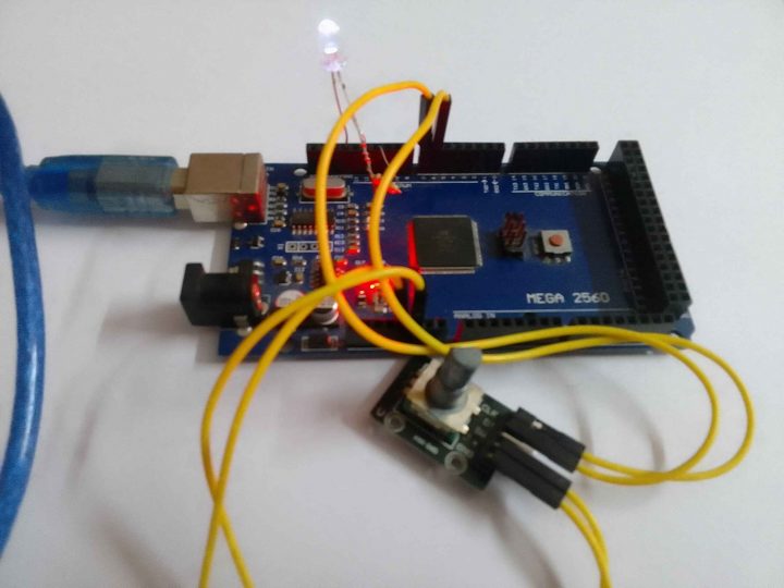 Controlling LED brightness with Rotary encoder and Arduino