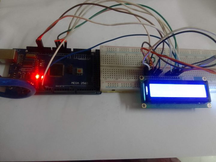 real life circuit connection for displaying bangla on LCD